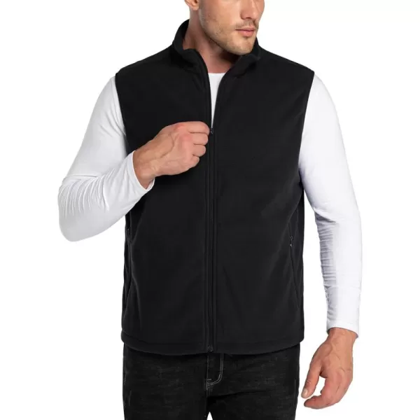 Outdoor Ventures Men's Full-Zip Polar Fleece Vest Outerwear Lightweight Warm Casual Sleeveless Jacket for Fall &amp; Winter