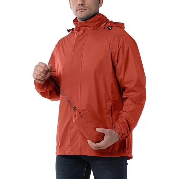 Outdoor Ventures Men's Rain Jacket Waterproof Lightweight Packable Rain Shell Raincoat with Hood for Golf Hiking Travel