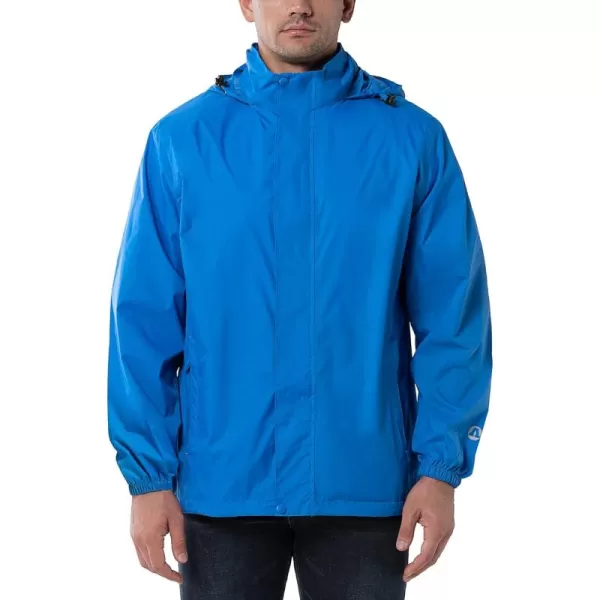 Outdoor Ventures Men's Rain Jacket Waterproof Lightweight Packable Rain Shell Raincoat with Hood for Golf Hiking Travel