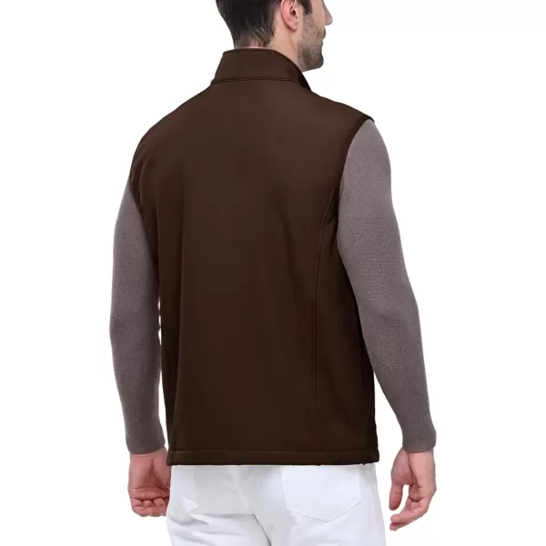 Outdoor Ventures Men's Running Vest Outerwear, Lightweight Windproof Fleece-Lined Softshell Sleeveless Jacket for Golf