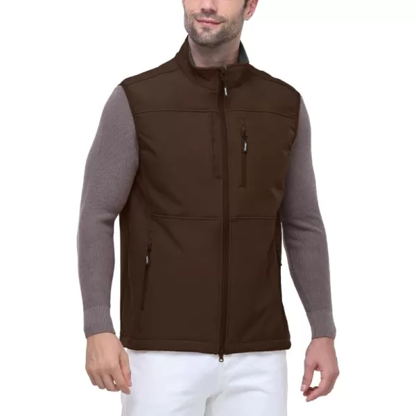 Outdoor Ventures Men's Running Vest Outerwear, Lightweight Windproof Fleece-Lined Softshell Sleeveless Jacket for Golf