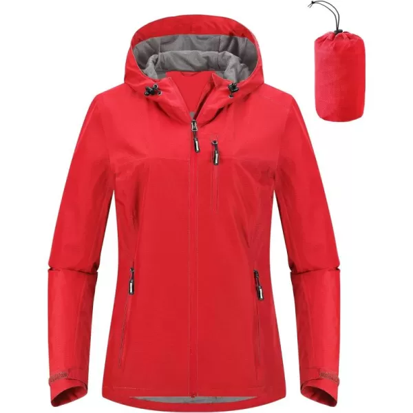 Outdoor Ventures Packable Rain Jacket Women Lightweight Waterproof Raincoat with Hood Cycling Bike Jacket Windbreaker