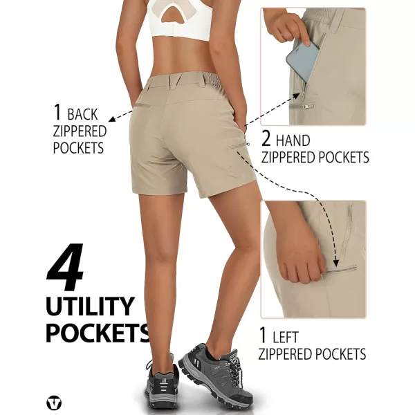 Outdoor Ventures Women's 5" Hiking Shorts Stretch Lightweight Golf Shorts
