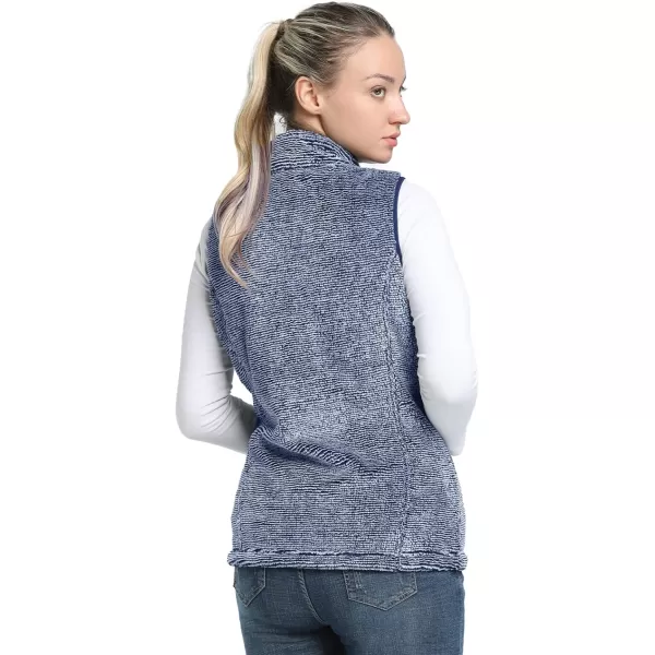 Outdoor Ventures Women's Fleece Vest Plush Polar Soft Sherpa Sleeveless Lightweight Jacket with Zip up Pockets