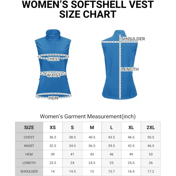 Outdoor Ventures Women's Lightweight Softshell Vest Windproof Fleece Lined Zip Up Sleeveless Jacket for Running Hiking Golf