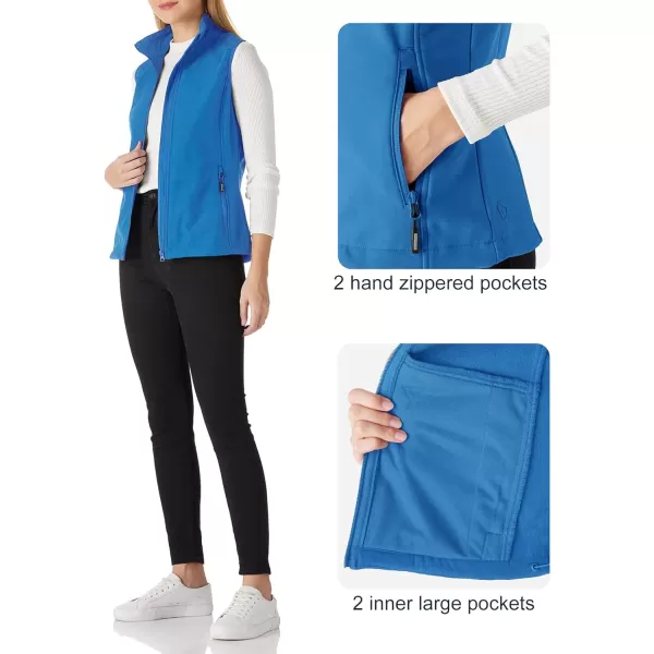 Outdoor Ventures Women's Lightweight Softshell Vest Windproof Fleece Lined Zip Up Sleeveless Jacket for Running Hiking Golf