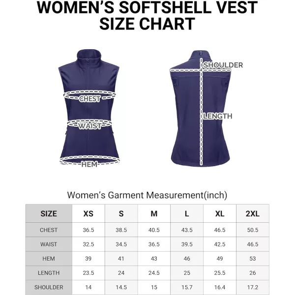 Outdoor Ventures Women's Lightweight Softshell Vest Windproof Fleece Lined Zip Up Sleeveless Jacket for Running Hiking Golf