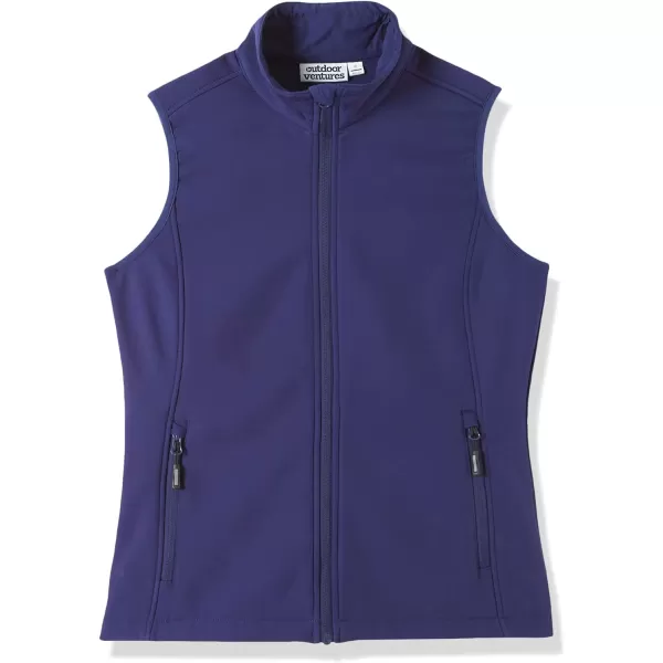 Outdoor Ventures Women's Lightweight Softshell Vest Windproof Fleece Lined Zip Up Sleeveless Jacket for Running Hiking Golf