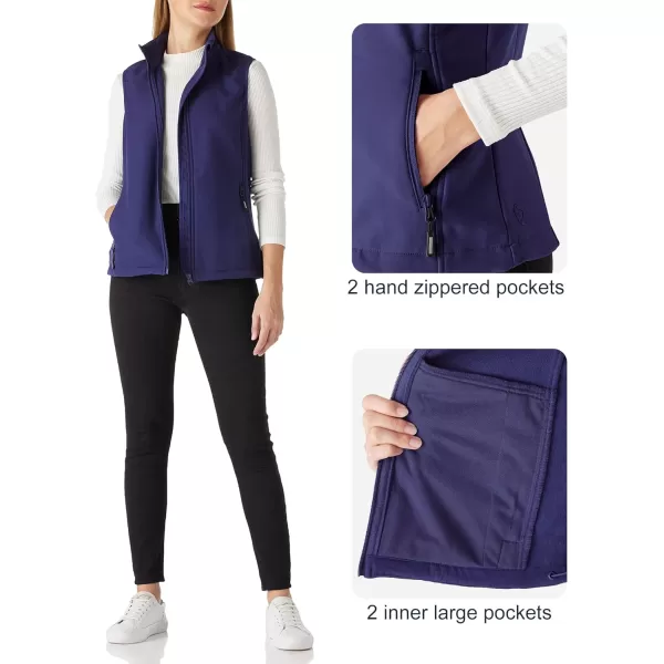 Outdoor Ventures Women's Lightweight Softshell Vest Windproof Fleece Lined Zip Up Sleeveless Jacket for Running Hiking Golf