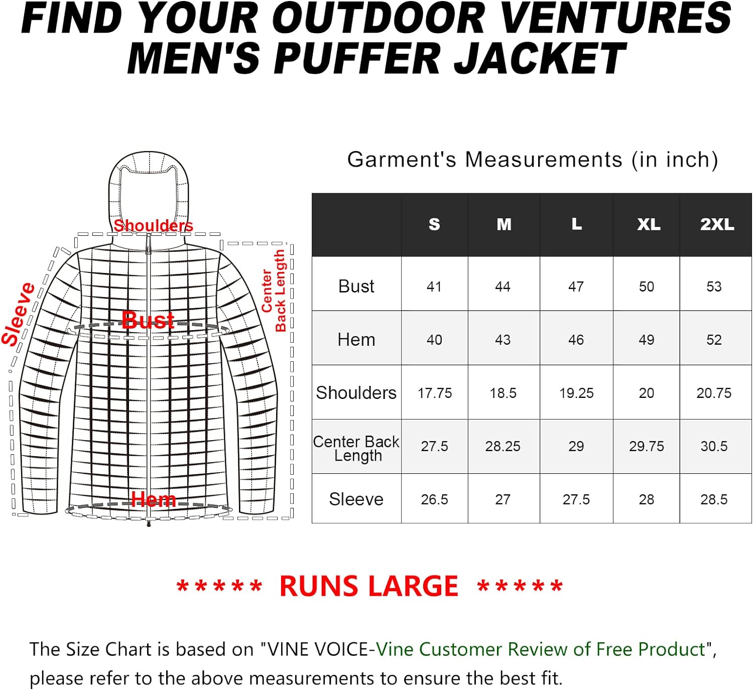 Outdoor Ventures Men's Arctic Full Zip Jacket New Technology Warm Winter Jacket,Dark Grey Marl,US XS /Tag size S