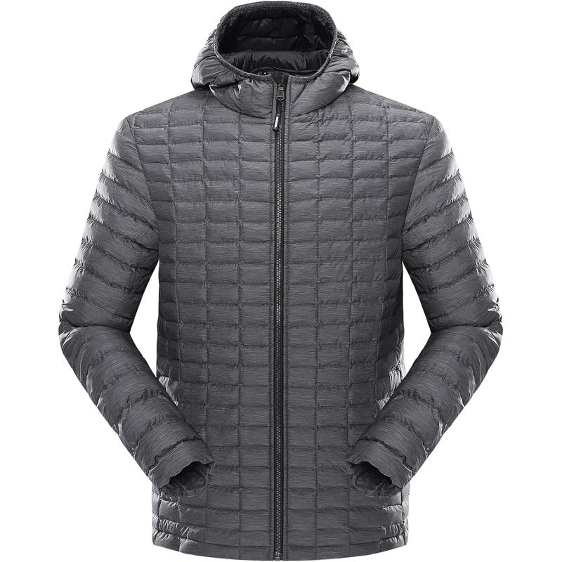 Outdoor Ventures Men's Arctic Full Zip Jacket New Technology Warm Winter Jacket,Dark Grey Marl,US XS /Tag size S