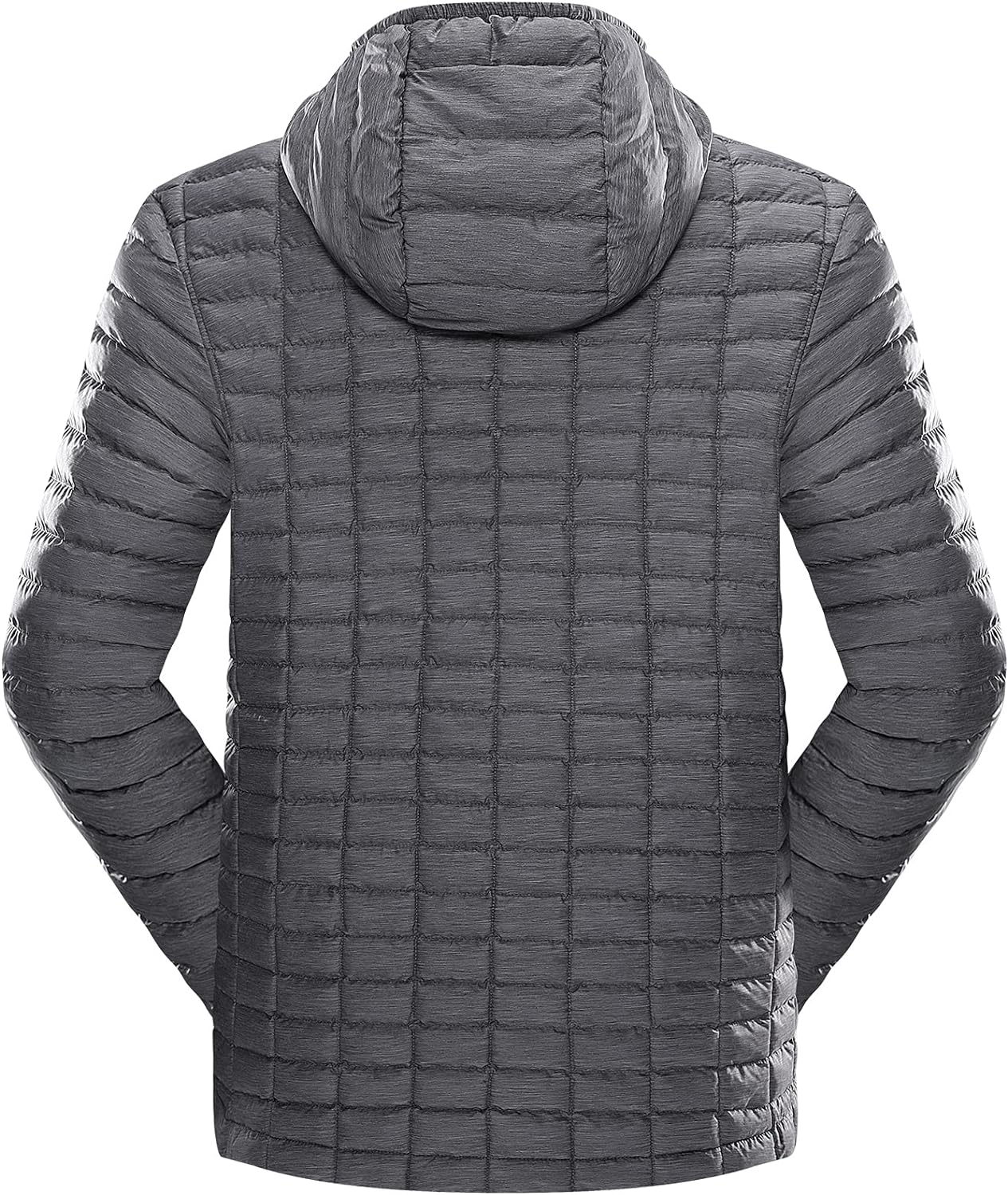 Outdoor Ventures Men's Arctic Full Zip Jacket New Technology Warm Winter Jacket,Dark Grey Marl,US XS /Tag size S