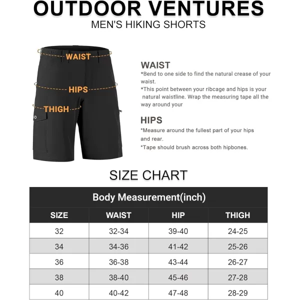 Outdoor Ventures Men's 10" Hiking Shorts Water-resistants Quick Dry Outdoor Golf Shorts