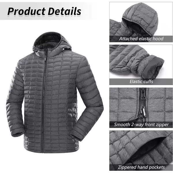 Outdoor Ventures Men's Arctic Full Zip Jacket New Technology Warm Winter Jacket,Dark Grey Marl,US XS /Tag size S