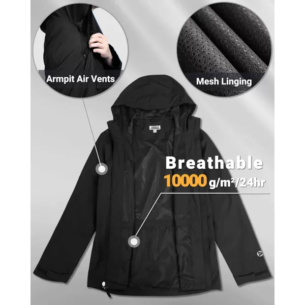 Outdoor Ventures Men's Packable Rain Jacket Waterproof Windbreaker Lightweight Raincoat with Hood