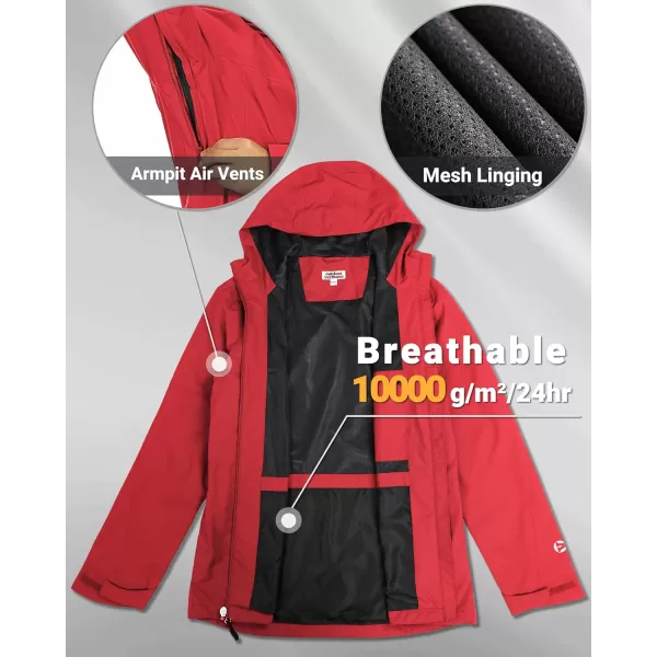 Outdoor Ventures Men's Packable Rain Jacket Waterproof Windbreaker Lightweight Raincoat with Hood