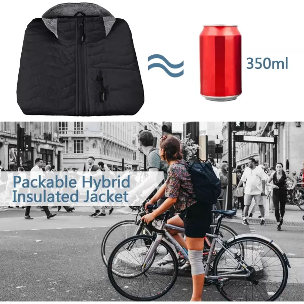Outdoor Ventures Women's Hybrid Jacket Lightweight Insulated Jacket Full Zip Quilted Outerwear Jacket