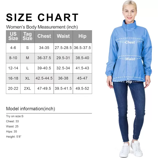 Outdoor Ventures Women's Lightweight Raincoat Packable Rain Jacket Waterproof Raincoat with Hood Active Outdoor Windbreaker