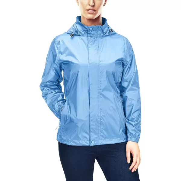 Outdoor Ventures Women's Lightweight Raincoat Packable Rain Jacket Waterproof Raincoat with Hood Active Outdoor Windbreaker