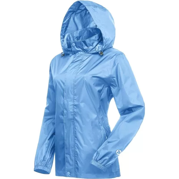 Outdoor Ventures Women's Lightweight Raincoat Packable Rain Jacket Waterproof Raincoat with Hood Active Outdoor Windbreaker