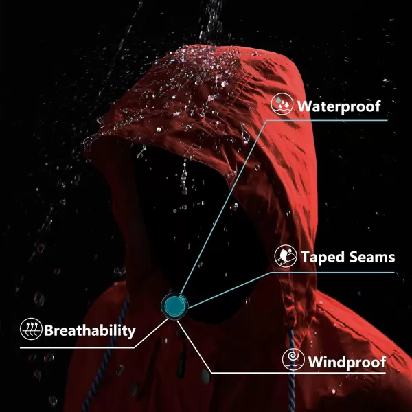 Outdoor Ventures Women's Lightweight Raincoat Waterproof Outdoor Windbreaker with Detachable Hood Trench Rain Jacket