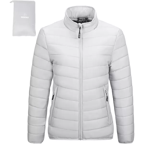 Outdoor Ventures Women's Packable Full-Zip Short Puffer Jacket Insulated Quilted Warm Lightweight Winter Coat)