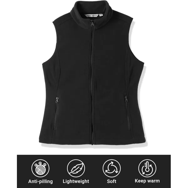 Outdoor Ventures Women's Zip Sleeveless Fall Fleece Vest Jacket with Pockets Black XL