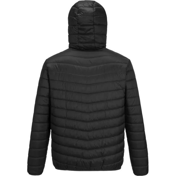 Outdoor Ventures Men's Lightweight Packable Hooded Puffer Jacket Insulated Winter Coat for Snow Ski Traveling)