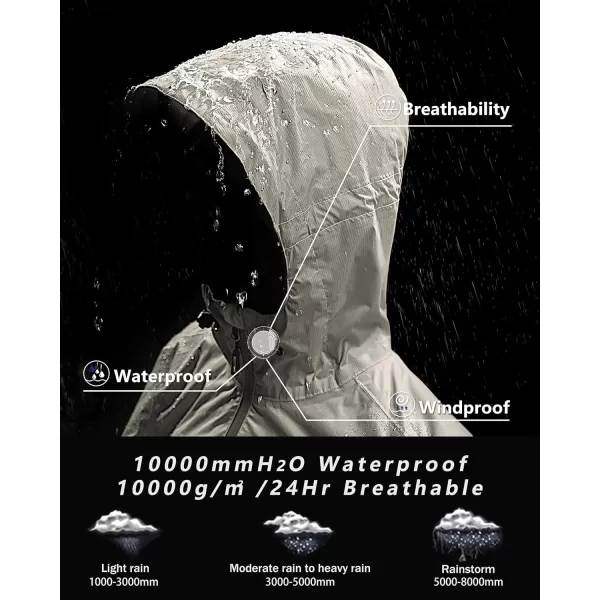 Outdoor Ventures Packable Rain Jacket Women Lightweight Waterproof Raincoat with Hood Cycling Bike Jacket Windbreaker