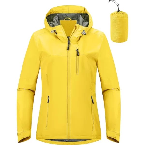 Outdoor Ventures Packable Rain Jacket Women Lightweight Waterproof Raincoat with Hood Cycling Bike Jacket Windbreaker