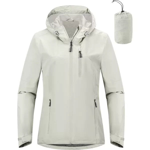 Outdoor Ventures Packable Rain Jacket Women Lightweight Waterproof Raincoat with Hood Cycling Bike Jacket Windbreaker