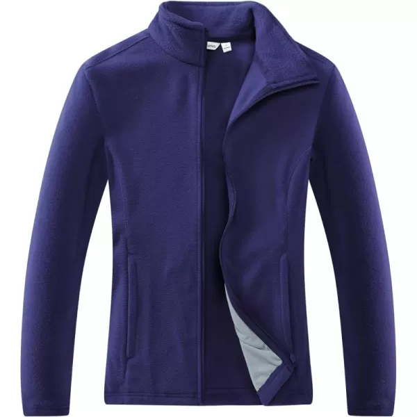 Outdoor Ventures Women's Lightweight Warm Zip Up Long-Sleeve Soft Polar Fleece Jacket for Fall Winter