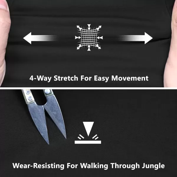 imageOutdoor Ventures Womens Cargo Hiking Pants Quick Dry Stretchy Roll Up Outdoor Pants for Camping Golf FishingBlack