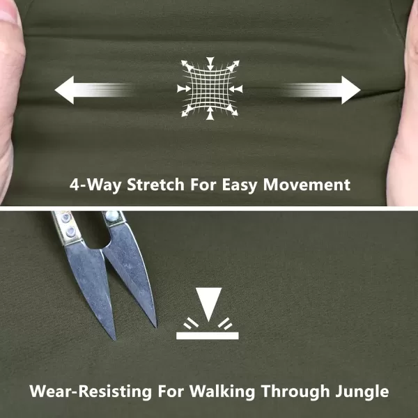 imageOutdoor Ventures Womens Cargo Hiking Pants Quick Dry Stretchy Roll Up Outdoor Pants for Camping Golf FishingGreen