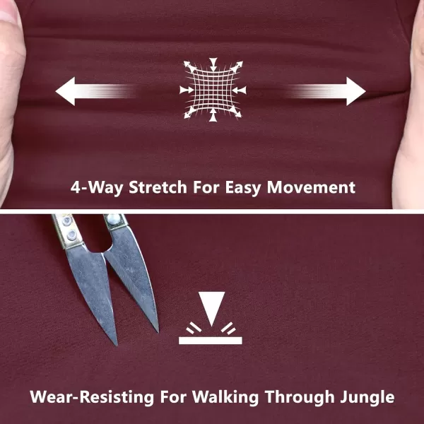 imageOutdoor Ventures Womens Cargo Hiking Pants Quick Dry Stretchy Roll Up Outdoor Pants for Camping Golf FishingRed