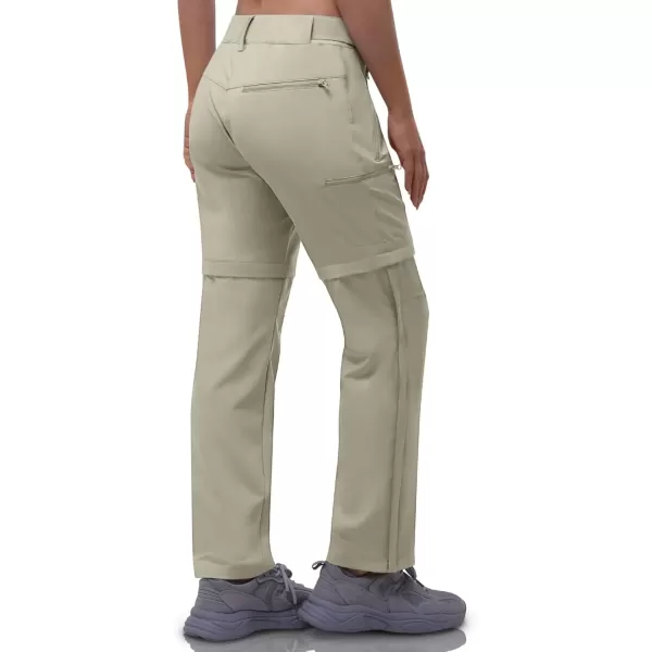 imageOutdoor Ventures Womens Convertible Pants Quick Dry Hiking ZipOff Pants Stretch Lightweight Cargo PantsBeige