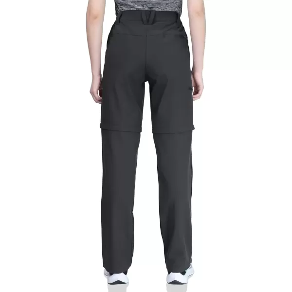 imageOutdoor Ventures Womens Convertible Pants Quick Dry Hiking ZipOff Pants Stretch Lightweight Cargo PantsBlack