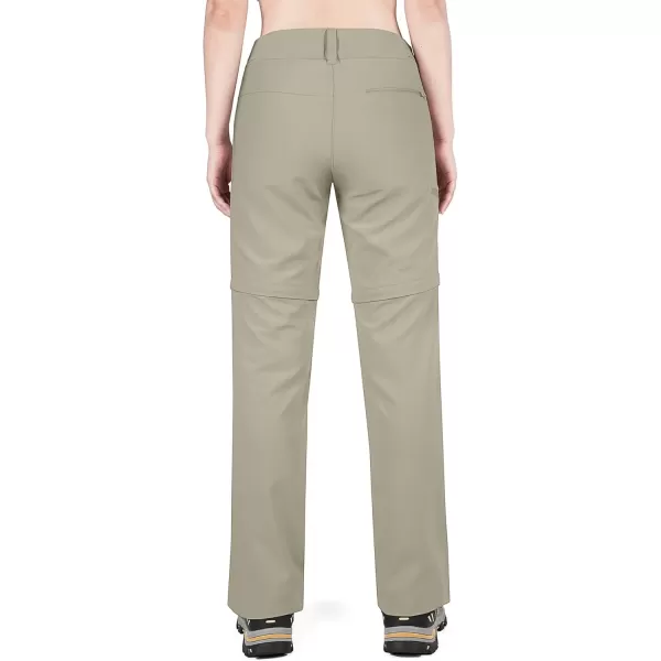 imageOutdoor Ventures Womens Convertible Pants Quick Dry Hiking ZipOff Pants Stretch Lightweight Cargo PantsBrown