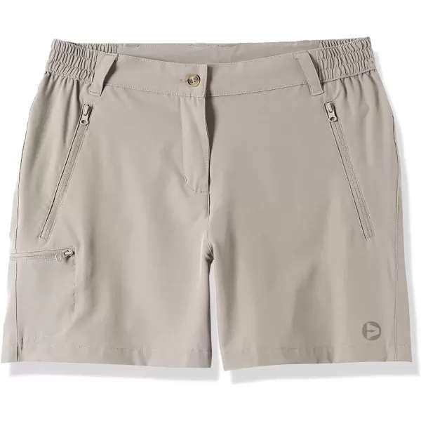 imageOutdoor Ventures Womens Hiking Shorts Stretch Lightweight Golf Shorts Quick Dry UPF 50 5 inch Cargo Short for CampingFossil