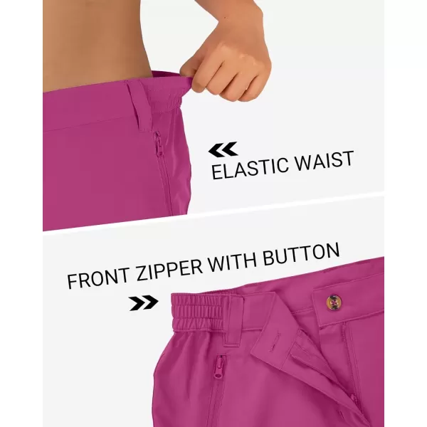 imageOutdoor Ventures Womens Hiking Shorts Stretch Lightweight Golf Shorts Quick Dry UPF 50 5 inch Cargo Short for CampingRaspberry Red