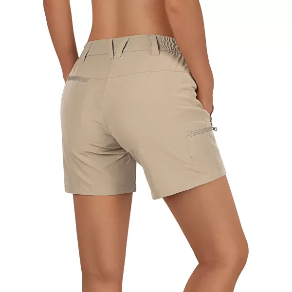 imageOutdoor Ventures Womens Hiking Shorts Stretch Lightweight Golf Shorts Quick Dry UPF 50 5 inch Cargo Short for CampingWoody Brown