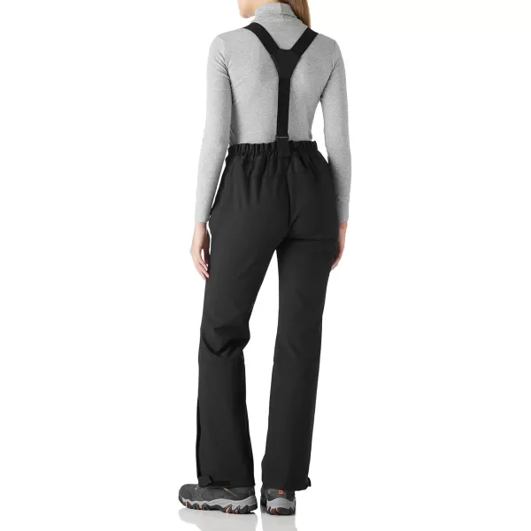 imageOutdoor Ventures Womens Ski Snow Bib Pants Warm Insulated Waterproof Snowboard Softshell Pants with Detachable BibBlack