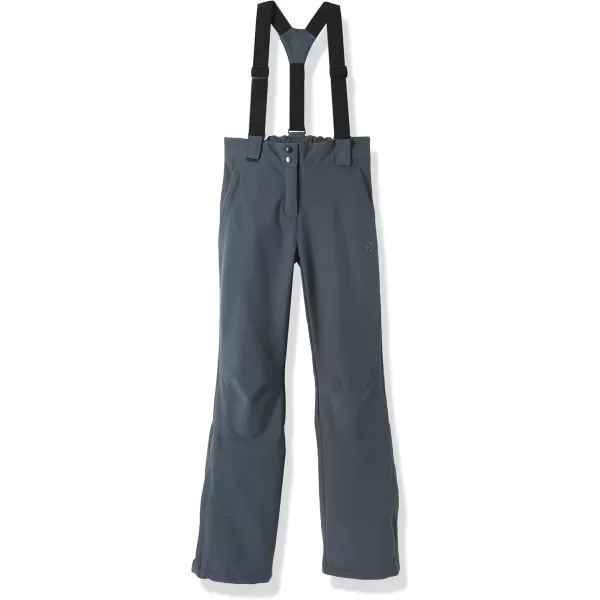 imageOutdoor Ventures Womens Ski Snow Bib Pants Warm Insulated Waterproof Snowboard Softshell Pants with Detachable BibDim Grey