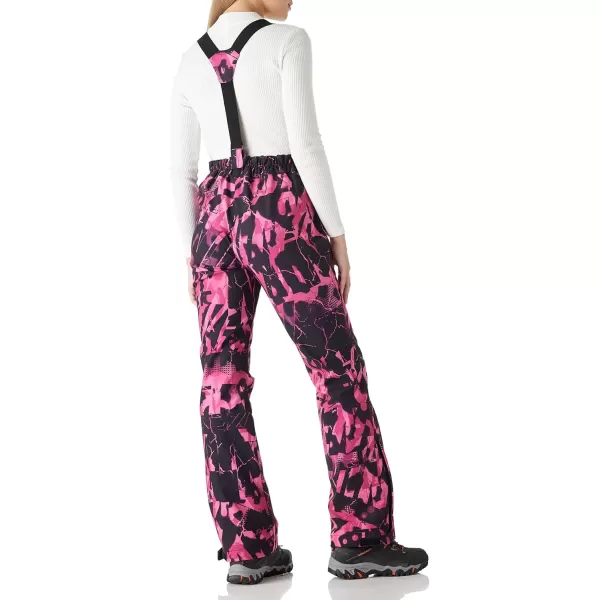 imageOutdoor Ventures Womens Ski Snow Bib Pants Warm Insulated Waterproof Snowboard Softshell Pants with Detachable BibRose Melange