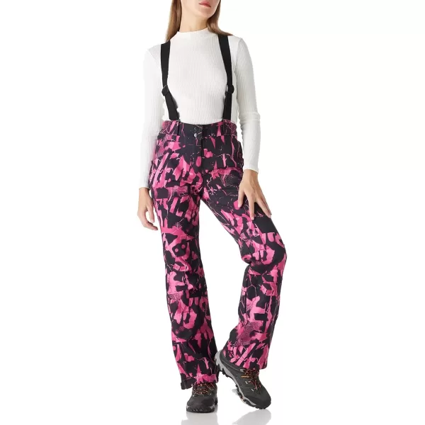 imageOutdoor Ventures Womens Ski Snow Bib Pants Warm Insulated Waterproof Snowboard Softshell Pants with Detachable BibRose Melange