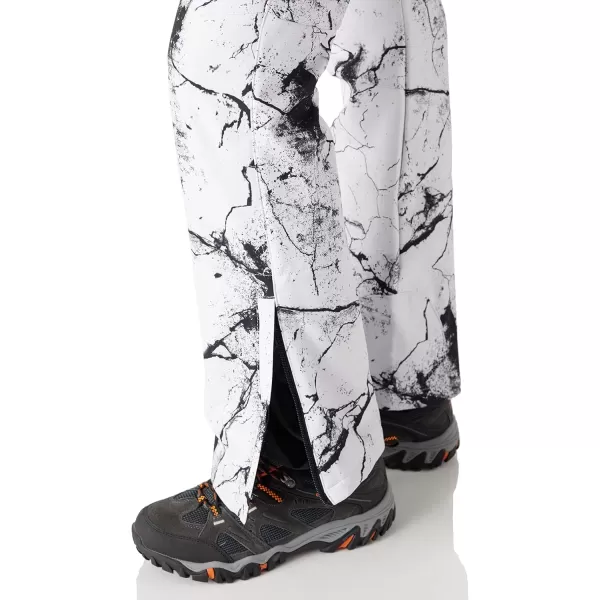 imageOutdoor Ventures Womens Snow Pants Waterproof Windproof Outdoor Fleece Lined Softshell Insulated Ski Pants with Boot GaitersFissure Grey New Versione