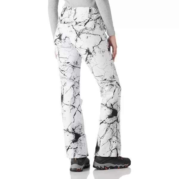 imageOutdoor Ventures Womens Snow Pants Waterproof Windproof Outdoor Fleece Lined Softshell Insulated Ski Pants with Boot GaitersFissure Grey New Versione