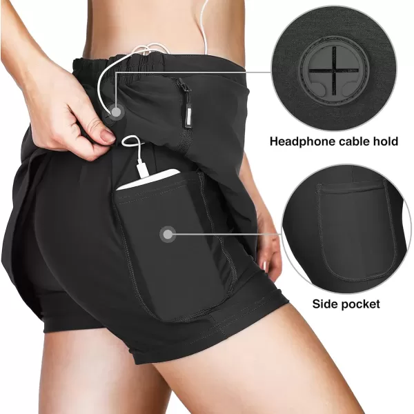 imageOutdoor Ventures Womens Tennis Skirts with Pockets Golf Skort Workout Athletic Running Hiking Skirts with ShortsBlack
