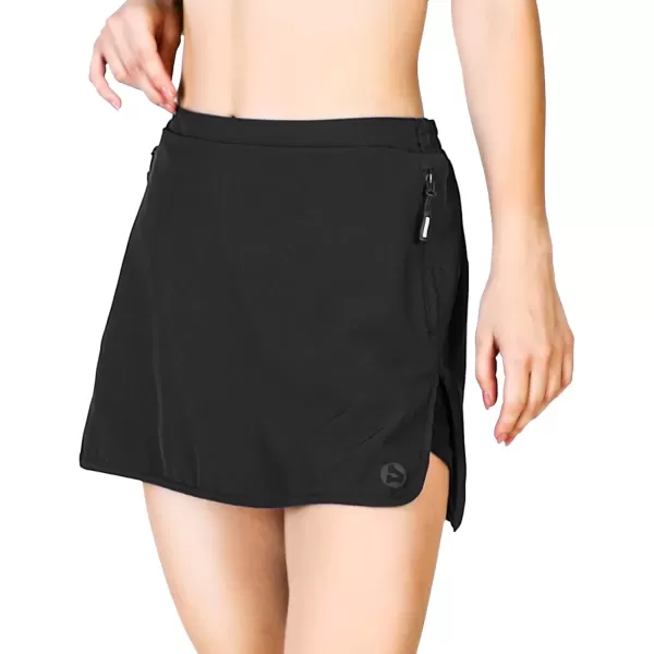 imageOutdoor Ventures Womens Tennis Skirts with Pockets Golf Skort Workout Athletic Running Hiking Skirts with ShortsBlack