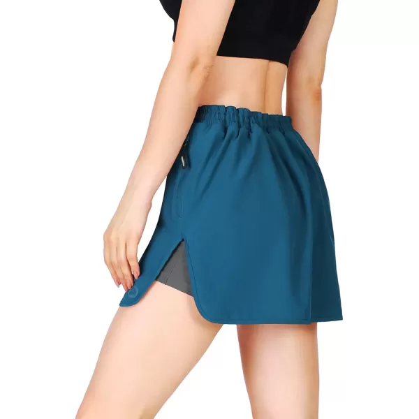 imageOutdoor Ventures Womens Tennis Skirts with Pockets Golf Skort Workout Athletic Running Hiking Skirts with ShortsBlueupgrade